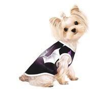 L Pet T-shirt respirant sans manches - Léger Violet et Wirte Dragons Imprimés Débardeur Tenue pour chiens de petite et moyenne taille