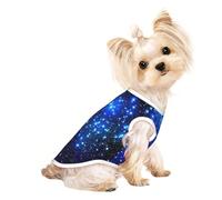 L Pet T-shirt respirant sans manches - Soft Galaxy Stars Print Gilet extensible pour chiens et chats, débardeur léger