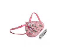 (L,PinK)Pet Dog Cartoon Backpack Adjustable Pet Harness Bag with Traction Rope for Outdoor Travel Hiking Camping Training 2446cm / 9.418.1in