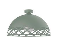 L+ Plafonnier LED, en métal, lustre chambre, douille pour ampoule E27 (Vert)
