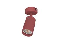 L+ Plafonnier LED réglable ou spot mural en métal moderne pour cuisine, plafonnier LED, diamètre 6 cm, connecteur d'ampoule GU10 (peau de vache rouge)