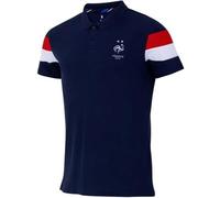 L - Polo - Fff - Collection Officielle - Coton Jersey 160 Gr - Logo Brodé - Manches Courtes Multicolore