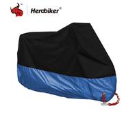 L Pour 1801mm-2000mm - Funda Protectora Uv Para Motocicleta, Cubierta Impermeable A Prueba De Polvo Para Moto, Con Bloqueo Interior, Diseño De Agujeros - Bleu Foncé