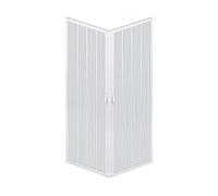 L R - Acquario - Cabine de douche en PVCOuverture centrale 80x100 CM Bianco