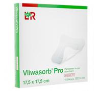 L& R Vliwasorb Pro Pansement Absorbant Stérile 17,5cmx17,5cm 10 Unités