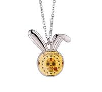 L Rose Collier avec pendentif lapin Le jour des morts Mexique Bijoux Cadeau