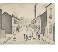 L.S. Lowry - imprimé "North James Henry Street Salford 1956" PM6175 (30 cm x 40 cm) (Grau)