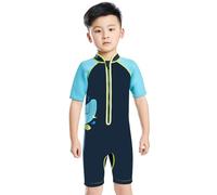 L SERVER Combinaison de Plongée Garçon 2.5mm Séchage Rapide Wetsuit Fille Maillot de Bain à Manches Courtes Protection Solaire Combinaison de Natation