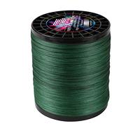 L SERVER Fil de Pêche Carpe 4 PE Brins Super Fort Traction 2000M Solide Tressé Ligne de PêChe, Armée Verte, Line Number 2.5#: 0.26mm / 30LB / 14.0KG