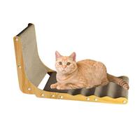 L-Shaped Cat Scratcher, Multifunctional Kitten Scratch Board, Indoor Cat Puzzle Toy, Teaser for Pets, Interactive Furniture Protector, 25.98x15.16x10.04 inches