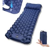 L.StarryIsland Matelas Camping Ultra léger avec Pompe à Pied & Oreiller, Matelas Autogonflant Imperméable, Matelas Trekking pour Camping, Voyage, Plage, Tente, Sac de Couchage, 198 * 68 * 8 CM