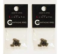 L.Style 2 Packs de Champagne Bague pour Touches métalliques Dart trajets (12 Anneaux) - Clair Noir