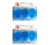 L-style Ailettes de fléchettes standard L1 - EZ Fantom - Bleu - 2 jeux (6 ailettes) - Pré-moulés