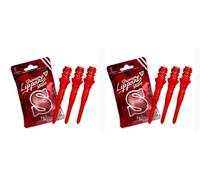 L-style Premium Lippoint Lot de 60 pointes de fléchettes à pointe souple - 2BA - Courtes - Rouge