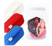 L-Style Pro Lot de 15 ailettes de fléchettes Rouge/Blanc/Bleu