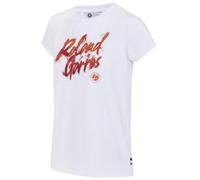L - T-Shirt Femme - Roland Garros - Collection Officielle - Coton - Manches Courtes - Blanc Multicolore