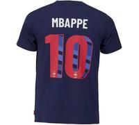 L - T-Shirt - Fff - Kylian Mbappe - Bleu - Manches Courtes - Coton Multicolore