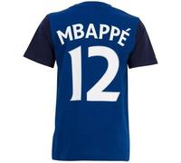 L - T-Shirt - Fff - Kylian Mbappe - Collection Officielle - Bleu - Manches Courtes - Coton Multicolore