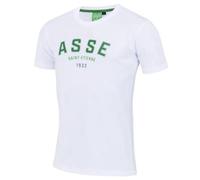 L - T-Shirt Homme - As Saint Etienne - Asse - 65% Coton - Manches Courtes - Blanc Multicolore