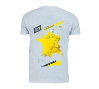 L - T-Shirt - Le Tour De France - Parcours 2019 - Taille S - Manches Courtes - 100% Coton Multicolore