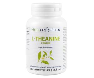 L-Théanine en Poudre 100 g | 100% Pure Poudre sans arôme | Ingrédient unique | Sans gélule | Complément alimentaire