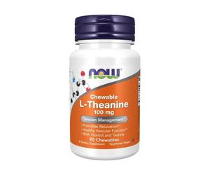 L-théanine NOW, 100 mg (90 comprimés à croquer)