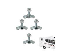 L Track Bolts - Rail Stud Fitting for Truck Bed | Tie Down Hardware ATV Aircraft SUV Pickup Warehouse Van RV M8 Threaded Connector Camper Vehicle Modification Aluminum Accessories, 4*PCs