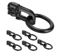 L-Track Lot de 6 raccords d'arrimage à Double Goujon avec Joint torique | Utilisé avec Rail de Rail en L pour lit de Camion, contrôle de Chargement de remorque, Pickup, véhicule de Plaisance, VTT,