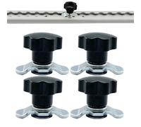 L Track Rail, Lug Threaded Stud Nut Fitting, Dependable Load Fastening, Ergonomic Tie-Down Accessory, Heavy-Duty Rail Part for Trucks, Cars, Garages, Airplanes, Warehouses, 1.73 Inches
