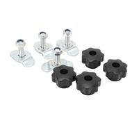 L Track Stud Fittings Carbon Steel, Trailer Rail Fastener Kit, 360 Degree Rotation L Track Tie Down System with Fixed Terminal Kit, Includes Airline Bolt Fitting Studs for Truck Be