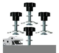 L Track Stud, Threaded Rail Fitting, Anti-Slip Stud Mounting Hardware for Tie-Down Systems in Garages, Trucks, Airplanes, Warehouses, Vehicles, and Equipment Securing Applications, Effortless Setup