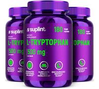 L-Tryptophane 500 mg - Gélules Haute Concentration - 180 Gélules | Acide Aminé Essentiel | Certifié GMP & Testé en Laboratoire en Allemagne (3 pack)