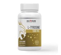 L-TYROSINE 1000mg 100% Pure - Performance et Énergie Musculaire, Précurseur de 3 Neurotransmetteurs - 60 Gélules Végétales - Eric Favre