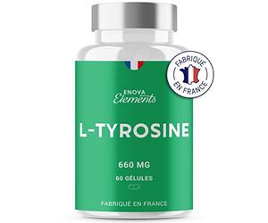 L-TYROSINE | Dopamine Antioxydant Peau | 660 MG par portion | 60 gélules | Complement alimentaire | Fabriqué en France