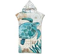 L.YINGTAO Serviette Poncho De Surf, 3D Imprimé Poncho Microfibre À Séchage Rapide en Tissu Surfing Changement Robe À Capuche Poncho Plage À Langer Bon pour Les Surfeurs Les Nageurs Les Plongeurs-H