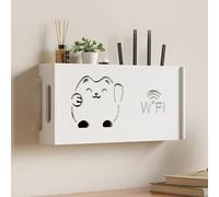 L,Yiustldd Coffre De Rangement Pour Routeur, Étagère En Bois Pour Routeur Avec Porte D'armoire, Boîtier De Gestion Des Câbles Pour Cache-Câbles À Fixation Murale Pour Appartement