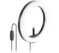 L100 - Lampe LED Bicolore Ring Light avec Support pour Webcam pour Visioconférences, Éclairage Vidéo USB-A, Intensité Réglable (K87653WW)