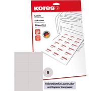 [L10574.10FT] Kores Etiquette en film, 105 x 74 mm, transparent