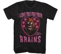 -l1600Return of The Living Dead Tarman Heart I Love You for Your Brains Men's T Shirt Black XL