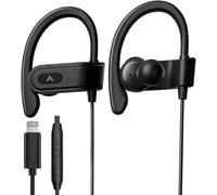 L171-Écouteurs Filaires avec Connecteur Lightning [Certifiés MFi],Micro et Volume,Crochets Supra-Auriculaires pour le Sport,Casque Compatibles avec iPhone14 13 12 11 et tous Systèmes Ios