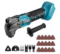 L1NXIXI Batterie Multitool Compatible avec Makita 18V Batterie, Outil Multifonction à 6 Vitesses, 8500-21000 U/min, Kit de 23 Accessoires pour Outils Oscillants (sans Batterie)
