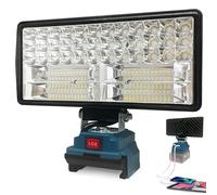 L1NXIXI Lampe LED sans fil pour batterie Bosch 18 V, 96 W 6800 lm, projecteur de chantier LED avec USB + type C (sans batterie)