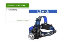 L2 A - Lampe Frontale À Led H5 Rechargeable Par Usb, Alimentée Par Zoom, Idéale Pour La Pêche Ou La Chasse, Nouveauté 2021, 18650