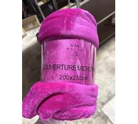 L22G Couverture Polaire 200 x 230 cm - Plaid pour Canapé- Couverture Polaire Epaisse, Moelleuse, Douce Et Chaude - Haute Qualité (Bordeaux)