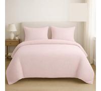 L22G Housse de Couette Simple Gaze de Coton 220x240 cm +2 Taies 63x63cm Double Face 125gr/m2 (Rose Pale)