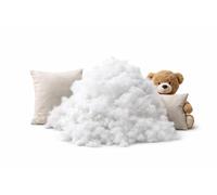 L22G Ouate de Rembourrage Fibre Creuse siliconée 100% Polyester Blanc Rembourrage pour oreillers Coussins et Peluches (500, Grammes)
