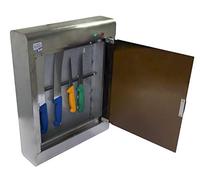 L2G Armoire INOX de sterilisation Professionnelle, Barre Aimantee, 10 Couteaux, Porte Plexiglass, Minuterie,