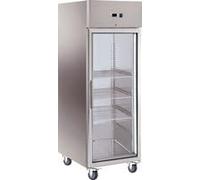 L2g ARMOIRE REFRIGEREE INOX 1 PORTE VITREE 650 LITRES