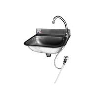 L2G- Lave-Main Eco INOX avec Dosseret - Commande Fémorale par Tige - Hygiène Professionnelle - Idéal pour Cuisine, Laboratoire, Industrie - Robuste, Facile À Installer et à Entretenir