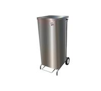 L2G Porte-Sacs Mobile en Inox à Ouverture Frontale - Capacité 70L, 2 Roues Robustesse Ø150 mm, Idéal pour Collecte Déchets Professionnelle